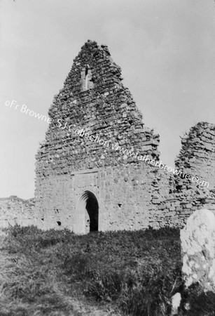 CLONTUSKERT PRIORY AUGUSTINIAN W. GABLE WITH DOOR